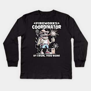 Fireworks Coordinator Kids Long Sleeve T-Shirt